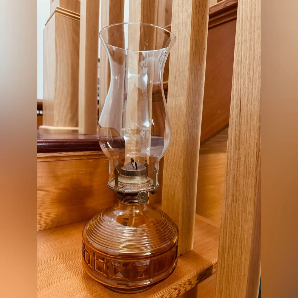 Vintage Glass Oil Lamp